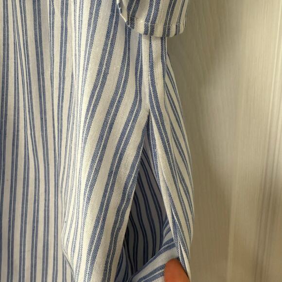 Andree by Unit New Women's Striped Pockets Cold Shoulder Dress Size Medium - Picture 9 of 13